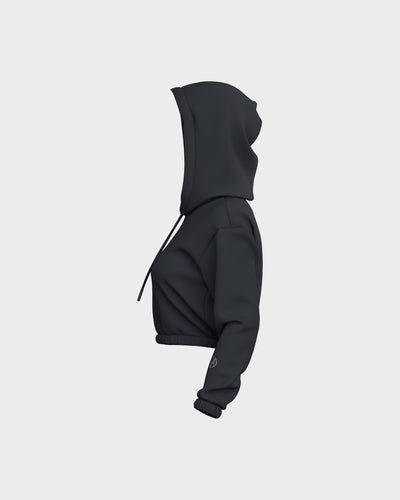 Crop Hoodie - Black