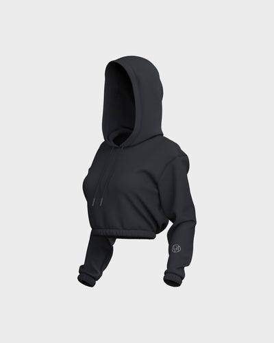 Crop Hoodie - Black
