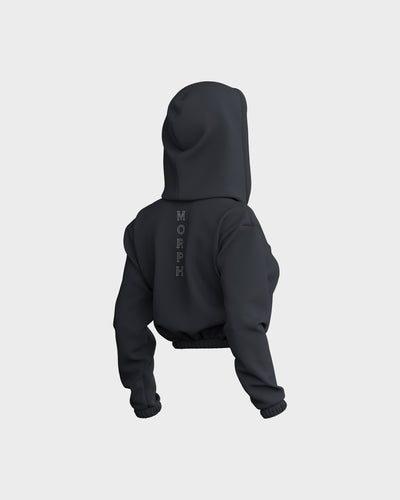 Crop Hoodie - Black