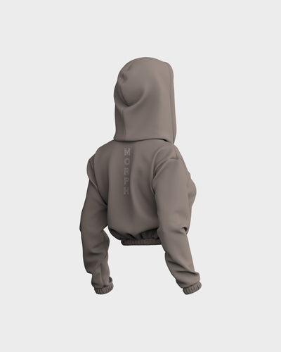 Crop Hoodie - Khaki