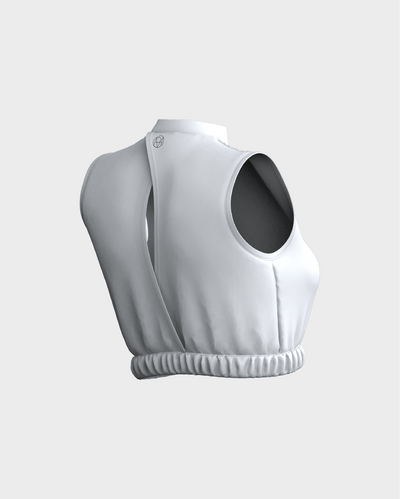 Sleeveless Crop Top - White