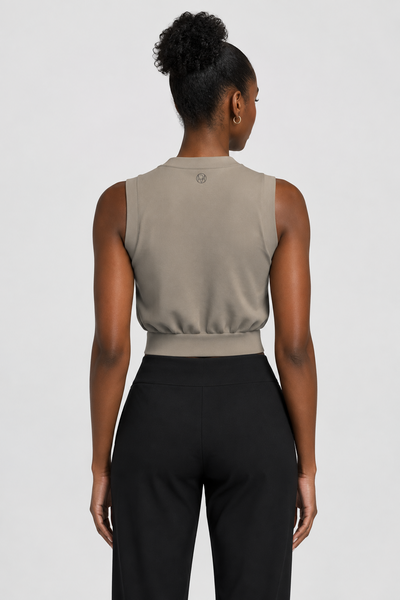 V-Neck Tank Top - Beige/Tan