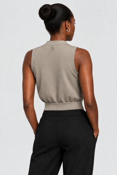 V-Neck Tank Top - Beige/Tan