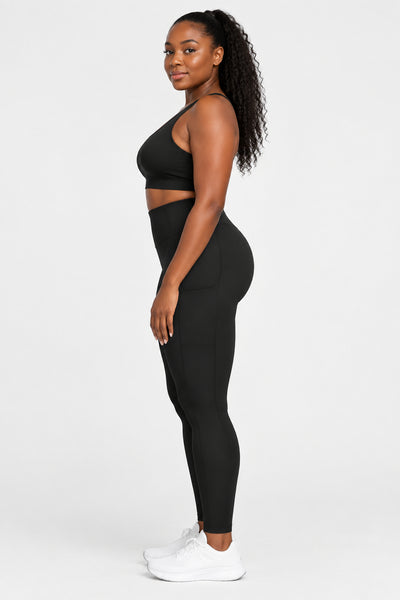 Awareness V-Shaped Leggings - Black