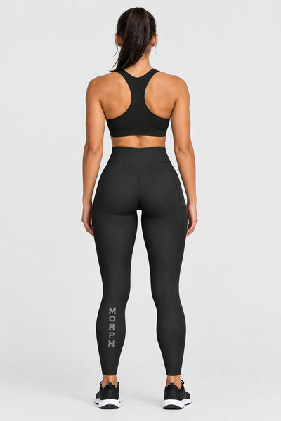 V-Shaped Leggings - Black