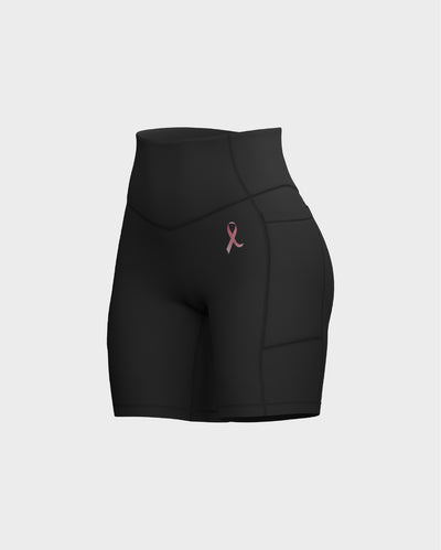 V-Shaped Front Waistband Shorts - Black