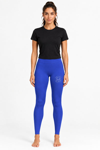 Strappy Back Leggings - Light Blue