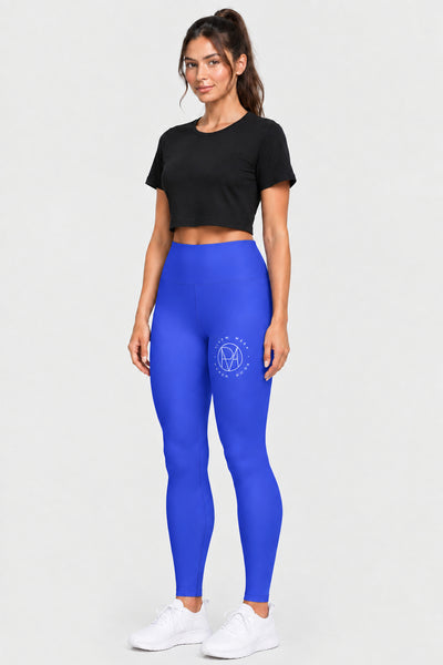 Strappy Back Leggings - Light Blue