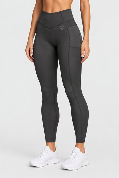 V-Shaped Leggings - Charcoal